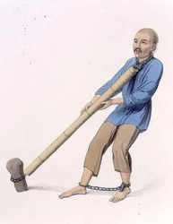 Bestrafung mit dem Holzrohr, Tafel 16 aus 