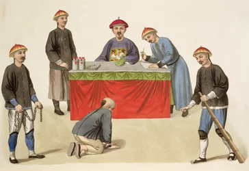 Ein Schuldiger vor einem Richter, Tafel 1 aus 