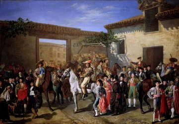 Pferdehof in der alten Stierkampfarena von Madrid