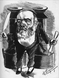 Karikatur des Theaterkritikers Francisque Sarcey