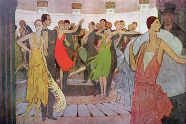 Paris bei Nacht, ein Tanzclub in Montmartre, aus 