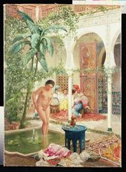 Frauen des Harems am Pool