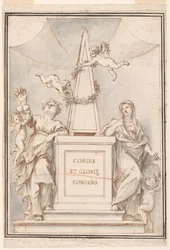 Entwurf für ein Monochrom-Gemälde, Kirche Corpus Domini, Bologna, Italien