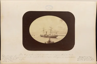 Recife de Pernambuco mit dem Dampfer Pará der nationalen Linie im Hafen und einem ausländischen Dampfer auf dem äußeren Ankerplatz