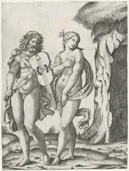 Orpheus spielt auf der Viola, bevor Eurydike in die Unterwelt geht