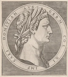 Speculum Romanae Magnificentiae: Domitian, aus Die zwölf Cäsaren, ca. 1500-1534