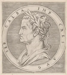 Speculum Romanae Magnificentiae: Galba, aus Die zwölf Cäsaren, ca. 1500-1534