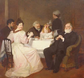 Familientreffen im Haus von Madame Adolphe Brisson, 1893