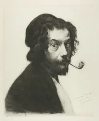 Mann mit Pfeife