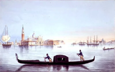 Venezianische Gondel (gestochen von Brizeghel)