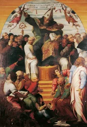 St. Augustinus in Herrlichkeit, im Streit mit Häretikern