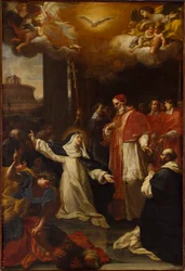 Heilige Katharina bittet Papst Gregor XI., von Avignon nach Rom zurückzukehren