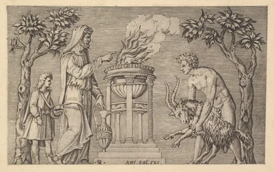 Speculum Romanae Magnificentiae: Das Opfer eines Widders, 16. Jahrhundert