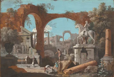 Ein Capriccio römischer Ruinen