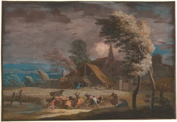 Eine stürmische Landschaft