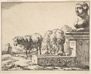 Schafe, aus einer Serie von 16 Platten, 1664