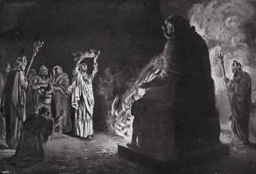Ein phönizisches Opfer an Moloch