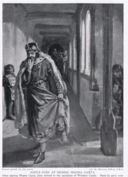 Johns Wut bei der Unterzeichnung der Magna Carta, 1215 n. Chr.