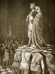 Die Krönung des Marcianus, Illustration aus „Hutchinsons Geschichte der Nationen“