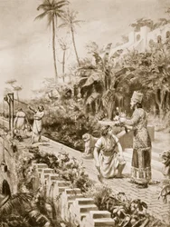 Die Hängenden Gärten von Babylon, Illustration aus „Hutchinson
