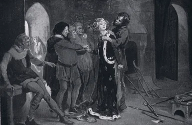 Die schöne Maid von Kent wird von Aufständischen geküsst, 1381 n. Chr.