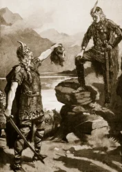 Der Kopf von Donald Macwilliam wird Alexander II. präsentiert, Illustration aus 