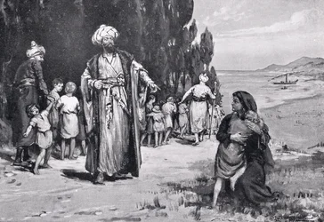 Tribut der Kinder an die Türken, Illustration aus 
