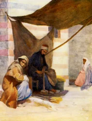 Ein Schuster, Damaskus (Farblithografie)