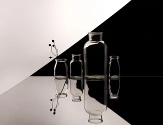 Elegante Glasreflexionen