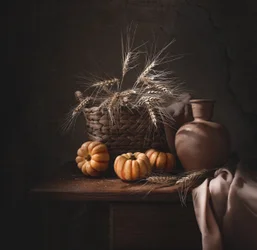 Rustikales Herbst-Stillleben