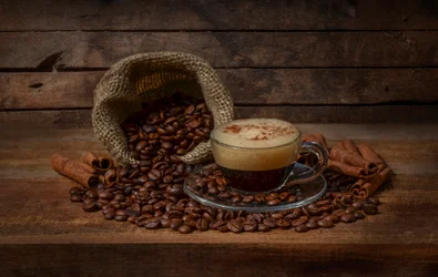 Rustikales Kaffee-Stillleben
