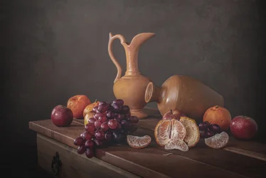 Rustikales Früchte-Stillleben