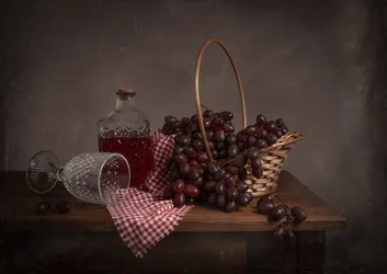 Vintage Trauben und Wein