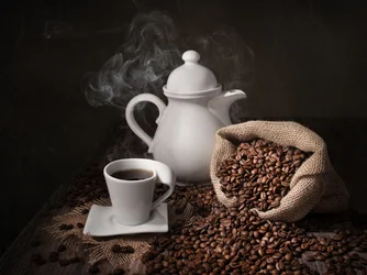 Warmer Kaffee-Morgen