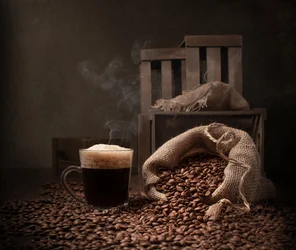 Warmes Kaffee-Stillleben