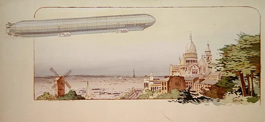 Das Spiess-Zodiac-Luftschiff, veröffentlicht von Mabileau, Paris