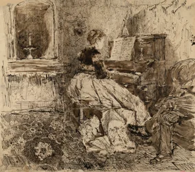 Cecilia de Madrazo am Klavier