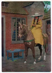 Chaucers Canterbury Geschichten: Die Frau von Bath (Farblithographie)