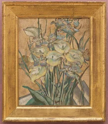 Schwertlilien und Calla-Lilien