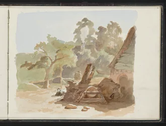 Holzstapel für eine Hütte