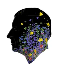 König Charles III., florales Krönungsporträt, 2023