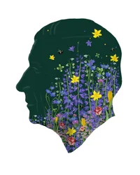 König Charles III., florales Krönungsporträt, 2023
