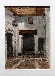 Innenansicht des Hauses, in dem wir unsere ersten Tage in Tetouan verbrachten, um 1860