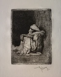 Sitzender Marokkaner