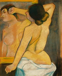 Nackte Frau vor einem Spiegel, 1904
