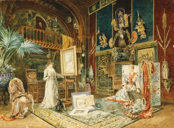 Das Atelier von Sarah Bernhardt, 1885