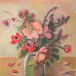 Lebendiges Blumenstillleben