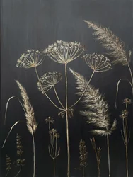 Goldene botanische Silhouetten