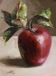 Lebendiger Roter Apfel