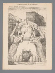 Die Wahlrechts-Sphinx und die Verführerinnen (Titel auf dem Objekt)